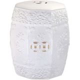 Safavieh Furniture | Tuin Kruk Inti Indoor/Outdoor lengte 56 cm x breedte 38 cm x hoogte 45,72 cm wit krukken geglazuurde | NADUVI outlet