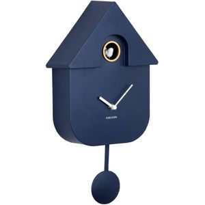 Karlsson Wandklok Modern Cuckoo - Blauw - 8.5x21.5x41cm - Wandklok Modern