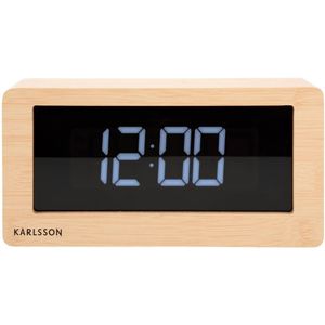 Table Clock Boxed LED Light Wood Veneer