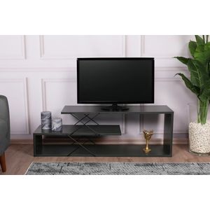 Kalune Design - Zigzag - TV-meubel - Antraciet - Spaanplaat - 120 cm x 30 cm x 40 cm