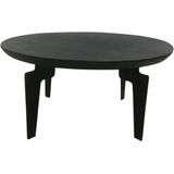 Mister Habitat | Salontafel Mamba diameter 80 cm x 40 cm zwart salontafels mango hout, staal meubels tafels | NADUVI outlet