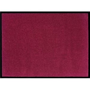 Effen deurmat Plain wasbaar 30°C - rood 60x80 cm