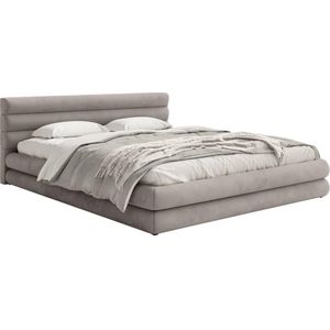 Gestoffeerd bed Alvaro chenille 160 x 200 met beddengoedcontainer | NADUVI Collection