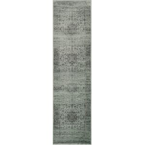 Safavieh - Sasha - Tapijtloper - Grijs - 244 cm x 66 cm - Viscose en Katoen