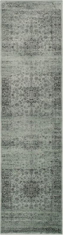 Safavieh - Sasha - Tapijtloper - Grijs - 244 cm x 66 cm - Viscose en Katoen