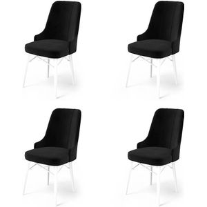 Set van 4 eetkamerstoelen Pare velvet | Atelier Del Sofa