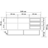 Set van TV-meubel en dressoir Laxus open | Kalune Design