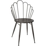 PTMD Collection | Bistrostoel Shelby lengte 48.5 cm x breedte 45.5 cm x hoogte 84 cm zwart eetkamerstoelen ijzer stoelen | NADUVI outlet