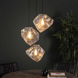 Dimehouse | Hanglamp Rocks hoogte breedte 25 cmlengte 25 cmdiameter zwart hanglampen glas verlichting hanglampen | NADUVI outlet