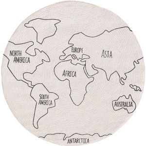 Kindervloerkleed World Map rond | Benuta