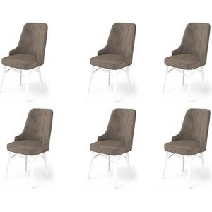 Set van 6 eetkamerstoelen Pare velvet | Atelier Del Sofa