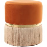 Hearthome & Living | Hocker Amelia polyester oranje 41.00x41.00x44.50 cm poefs | NADUVI