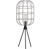 Collectione | Tafellamp Olaf diameter 30 x 74 cm mat chroom tafellampen metaal verlichting tafellampen | NADUVI outlet