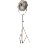 Mister Habitat | Vloerlamp Jaipur diameter 40 cmverstelbaar in hoogte tot +/- 155 zilverkleuriggrijs vloerlampen staal verlichting | NADUVI outlet