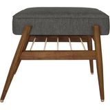 366 Concept | Voetenbank Sassy lengte 59 cm x breedte 59 cm x hoogte 44 cm grijs voetenbanken stof poefs & krukken meubels | NADUVI outlet