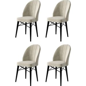 Set van 4 eetkamerstoelen Ritim velvet | Atelier Del Sofa