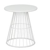 Mica Decorations | Tuintafel Tirana diameter 60 cm x hoogte 68 cm wit tuintafels ijzer tuinmeubelen tuin & balkon | NADUVI outlet