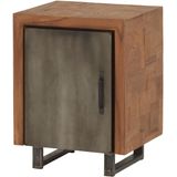 House of Highlights | Nachtkastje Fantasy Door breedte 45 cm x diepte 40 cm x hoogte 60 cm bruin nachtkastjes teak, metaal | NADUVI outlet