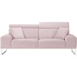 L'Officiel Interiors | 3-Zitsbank Georgia lengte 207 cm x diepte 87 cm x hoogte 93 cm zitbreedte pastelroze zitbanken - | NADUVI outlet
