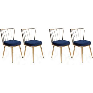 Set van 4 eetkamerstoelen Jill velvet | Atelier Del Sofa