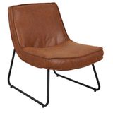 Dimehouse | Fauteuil Lowen kunstleer bruin 64x81x72 cm fauteuils | NADUVI