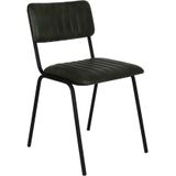 Light & Living | Eetkamerstoel Somanda lengte 46cm x breedte 44cm x hoogte79cm donkergroen Leder eetkamerstoelen | NADUVI outlet