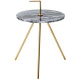 BeMade Furniture | Bijzettafel Clever lengte 36 cm x breedte 36 cm x hoogte 41 cm zwart, goudkleurig bijzettafels marmer, | NADUVI outlet
