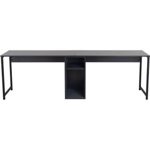 Kalune Design - Bureau - Antraciet - Spaanplaat - Metalen Poten