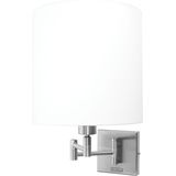 It's About Romi | Wandlamp Berlin diameter 32 cm x hoogte 52 cm wit, zilverkleurig wandlampen ijzer, katoen binnenverlichting | NADUVI outlet