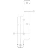 D&M Deco | Verticale tuin Patio lengte 68 cm x breedte 10 cm x hoogte 150 cm wit bloempotten metaal vazen & bloempotten | NADUVI outlet
