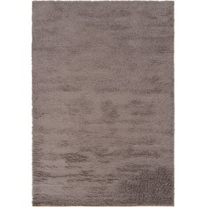Vercai Rugs Parma Collectie - Hoogpolig Vloerkleed - Shaggy Tapijt voor Woonkamer - Polyester - Taupe - 80x150 cm