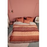 Beddinghouse | Dekbedovertrekset Marne 140 x 200/220 cm + 1x 60 x 70 cm steenrood dekbedovertreksets katoen beddengoed bed | NADUVI outlet