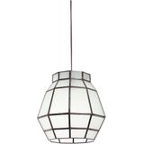 PTMD Collection | Hanglamp Iron lengte 90 cm x breedte 2.5 cm x hoogte 2.5 cm zwart hanglampen glas, ijzer verlichting hanglampen | NADUVI outlet