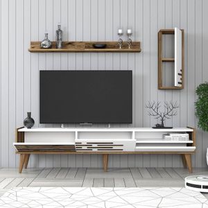 Set van TV-meubel en wandrekken Valensiya | Kalune Design