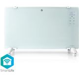 Nedis WIFIHTPL20FWT Slimme Convectorkachel Met Wi-fi Thermostaat Glazen Frontpaneel 2000 W Wit