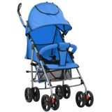 Kinderwagen/buggy 2-in-1 inklapbaar staal blauw