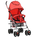 Kinderwagen/buggy 2-in-1 inklapbaar staal rood