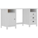 Bureau Hill Range 150x50x74 cm massief grenenhout wit