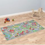 Speeltapijt 80x120 cm lussenpool stadswegenpatroon
