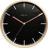 NeXtime NE-3122ST Wandklok Dia. 30 Cm Zwart, Koper
