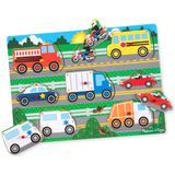 Melissa & Doug Houten Puzzel Voertuigen 8 Figuren