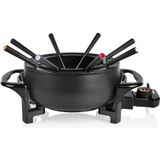 Tristar FO-1107 Fonduepan met 8 Vorkjes 1.5L 1000W Matzwart