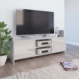 Tv-meubel 120x30x37,5 cm spaanplaat hoogglans wit