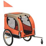 Hondenfietskar oranje en bruin