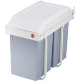Hailo 3659-001 Multi-Box Duo L Prullenbak 2x14L Wit/Zilver