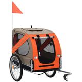 Hondenfietskar oranje en bruin