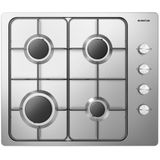Inventum IKG6011RVS Inbouw Gaskookplaat Zwart/RVS