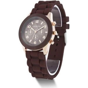 Brown Silicone Watch