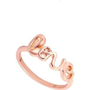 Love ring Goud, Rosé Goud en Zilver (Kleur: Rosé goud)
