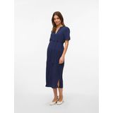 Vmmvica - Zwangerschapsjurk - Kleur - Jersey - Korte Mouwen - Knoopsluiting